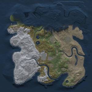 Thumbnail Rust Map: Procedural Map, Size: 3500, Seed: 439023, 13 Monuments
