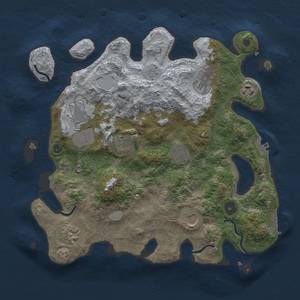 Thumbnail Rust Map: Procedural Map, Size: 3500, Seed: 28426285, 14 Monuments