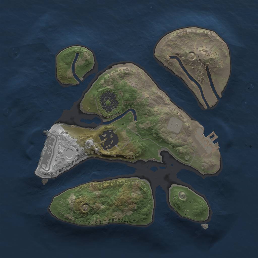 Rust Map: Procedural Map, Size: 2000, Seed: 456456420, 8 Monuments