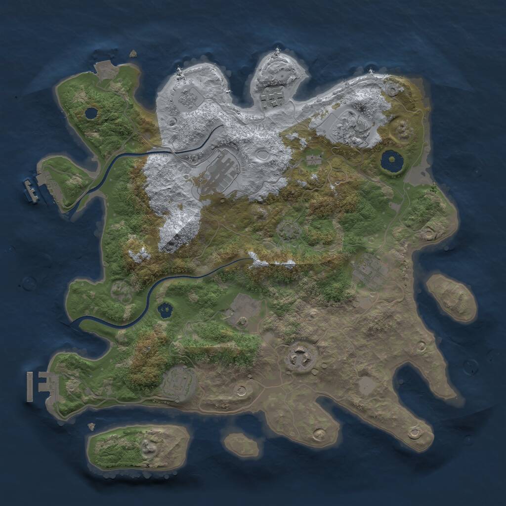 Rust Map: Procedural Map, Size: 3400, Seed: 30401, 13 Monuments