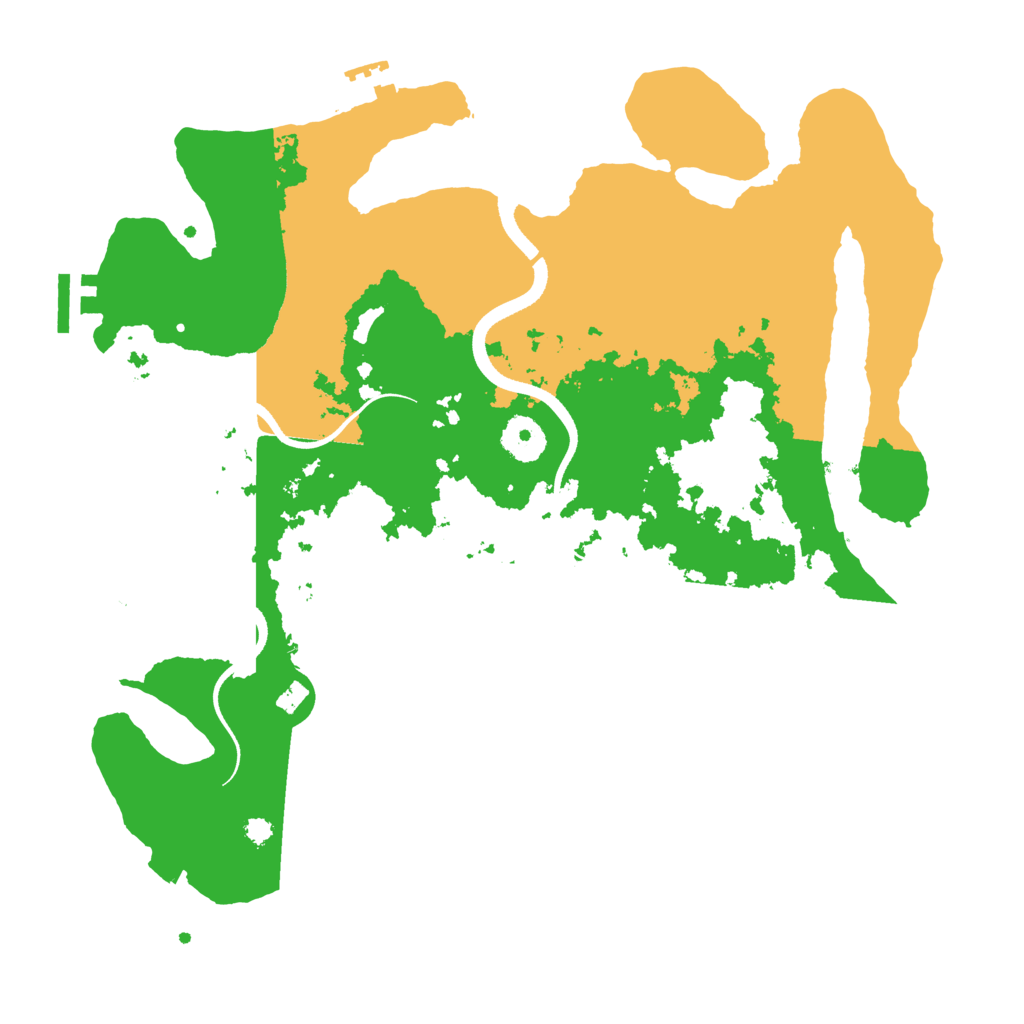 Biome Rust Map: Procedural Map, Size: 3500, Seed: 299445784