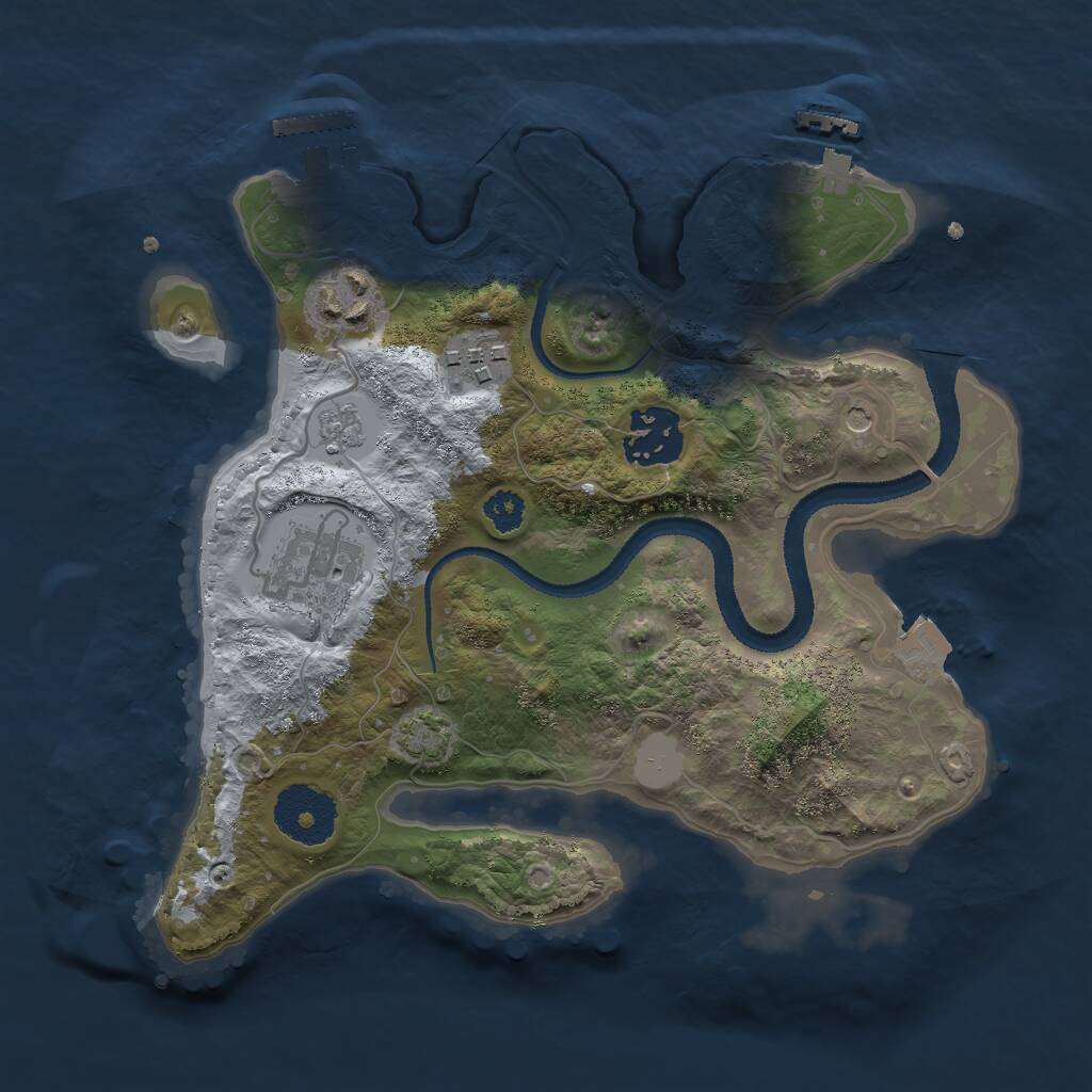 Rust Map: Procedural Map, Size: 2700, Seed: 357864891, 10 Monuments