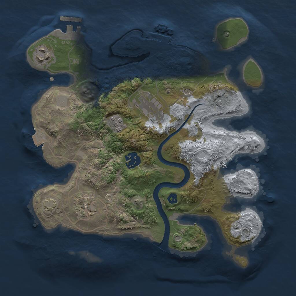 Rust Map: Procedural Map, Size: 2800, Seed: 168, 10 Monuments