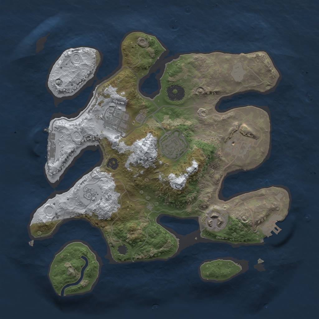 Rust Map: Procedural Map, Size: 2800, Seed: 80769087, 12 Monuments