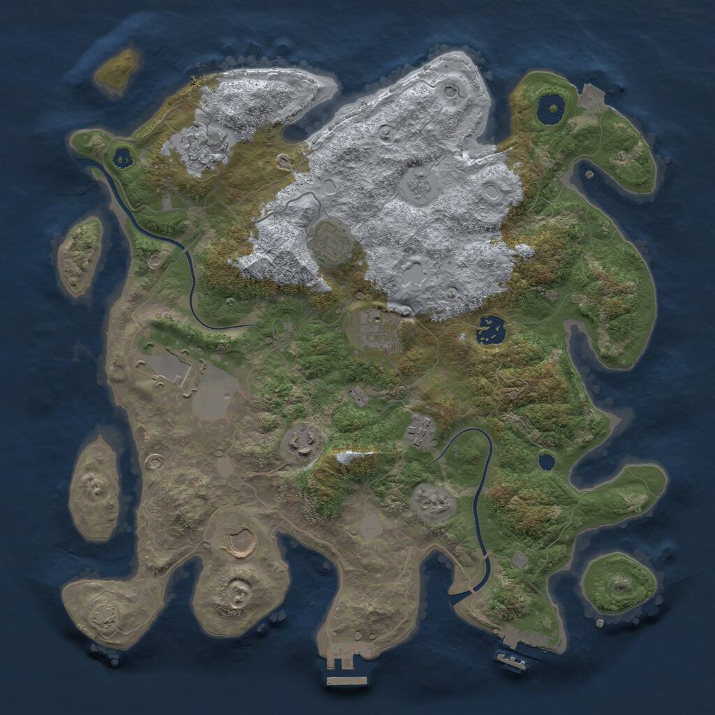 Rust Map: Procedural Map, Size: 3600, Seed: 286, 14 Monuments