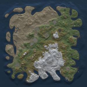 Thumbnail Rust Map: Procedural Map, Size: 4500, Seed: 666, 19 Monuments