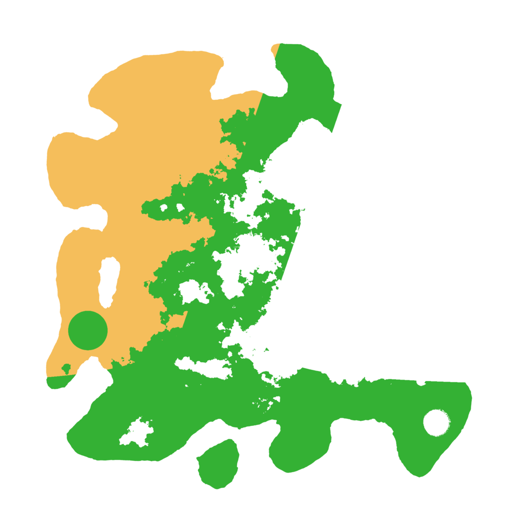 Biome Rust Map: Barren, Size: 3500, Seed: 45623