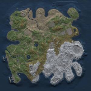 Thumbnail Rust Map: Procedural Map, Size: 3500, Seed: 20, 14 Monuments
