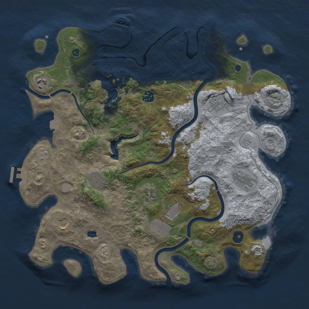 Rust Map: Procedural Map, Size: 4000, Seed: 440826, 15 Monuments