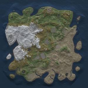 Thumbnail Rust Map: Procedural Map, Size: 4000, Seed: 654321, 19 Monuments