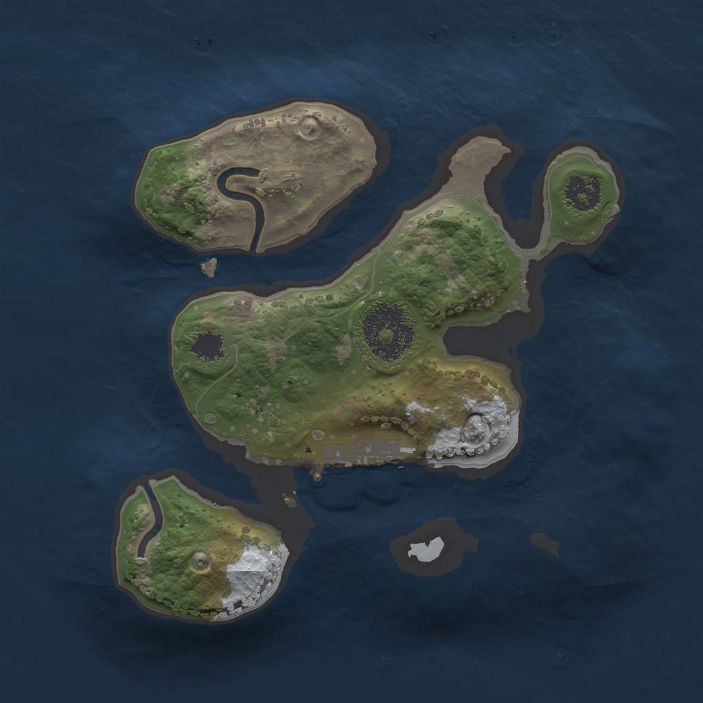 Rust Map: Procedural Map, Size: 2000, Seed: 9, 6 Monuments