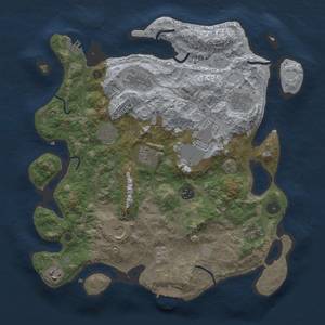 Thumbnail Rust Map: Procedural Map, Size: 3696, Seed: 13825, 17 Monuments