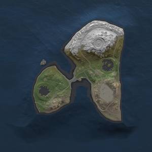 Thumbnail Rust Map: Procedural Map, Size: 1300, Seed: 1, 4 Monuments