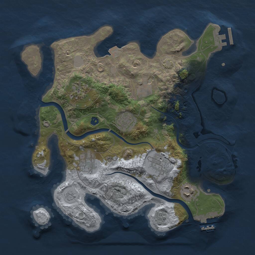 Rust Map: Procedural Map, Size: 3000, Seed: 700, 13 Monuments