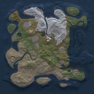 Thumbnail Rust Map: Procedural Map, Size: 3500, Seed: 38161587, 14 Monuments