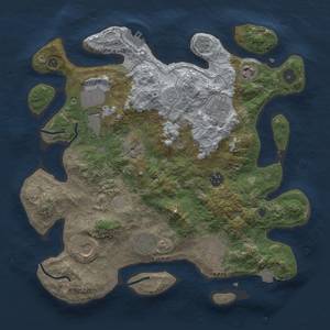 Thumbnail Rust Map: Procedural Map, Size: 3500, Seed: 38161587, 15 Monuments