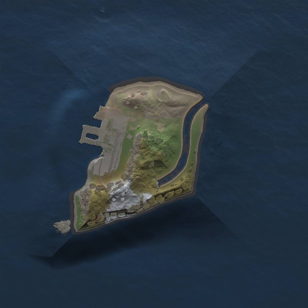 Rust Map: Procedural Map, Size: 1000, Seed: 7645436, 4 Monuments