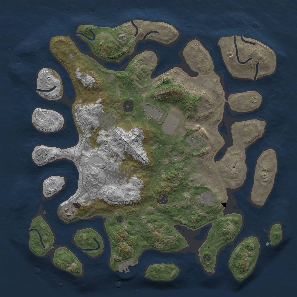 Rust Map: Procedural Map, Size: 4000, Seed: 405820, 15 Monuments