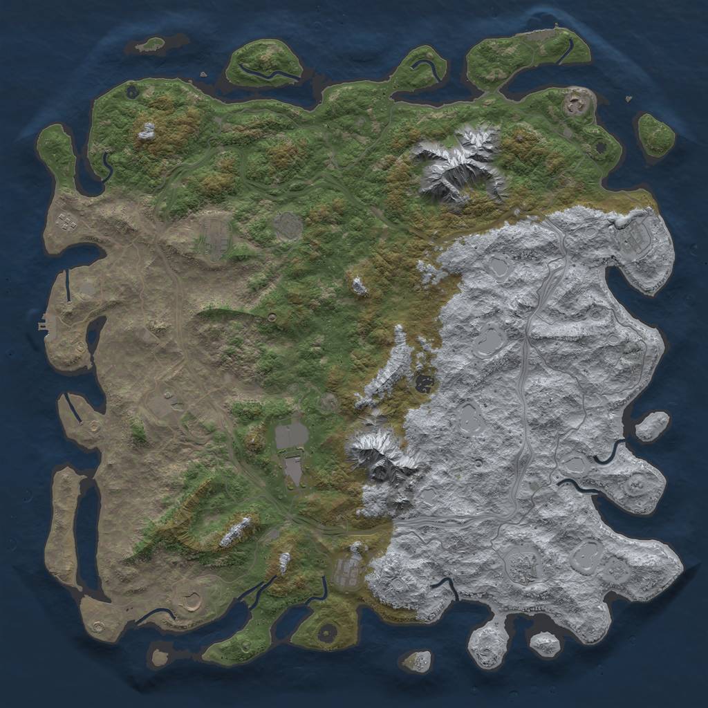 Rust Map: Procedural Map, Size: 5599, Seed: 1682397524, 20 Monuments