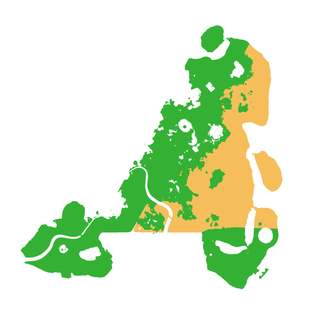 Biome Rust Map: Procedural Map, Size: 3700, Seed: 4107734