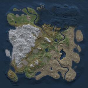 Thumbnail Rust Map: Procedural Map, Size: 4000, Seed: 2028, 14 Monuments