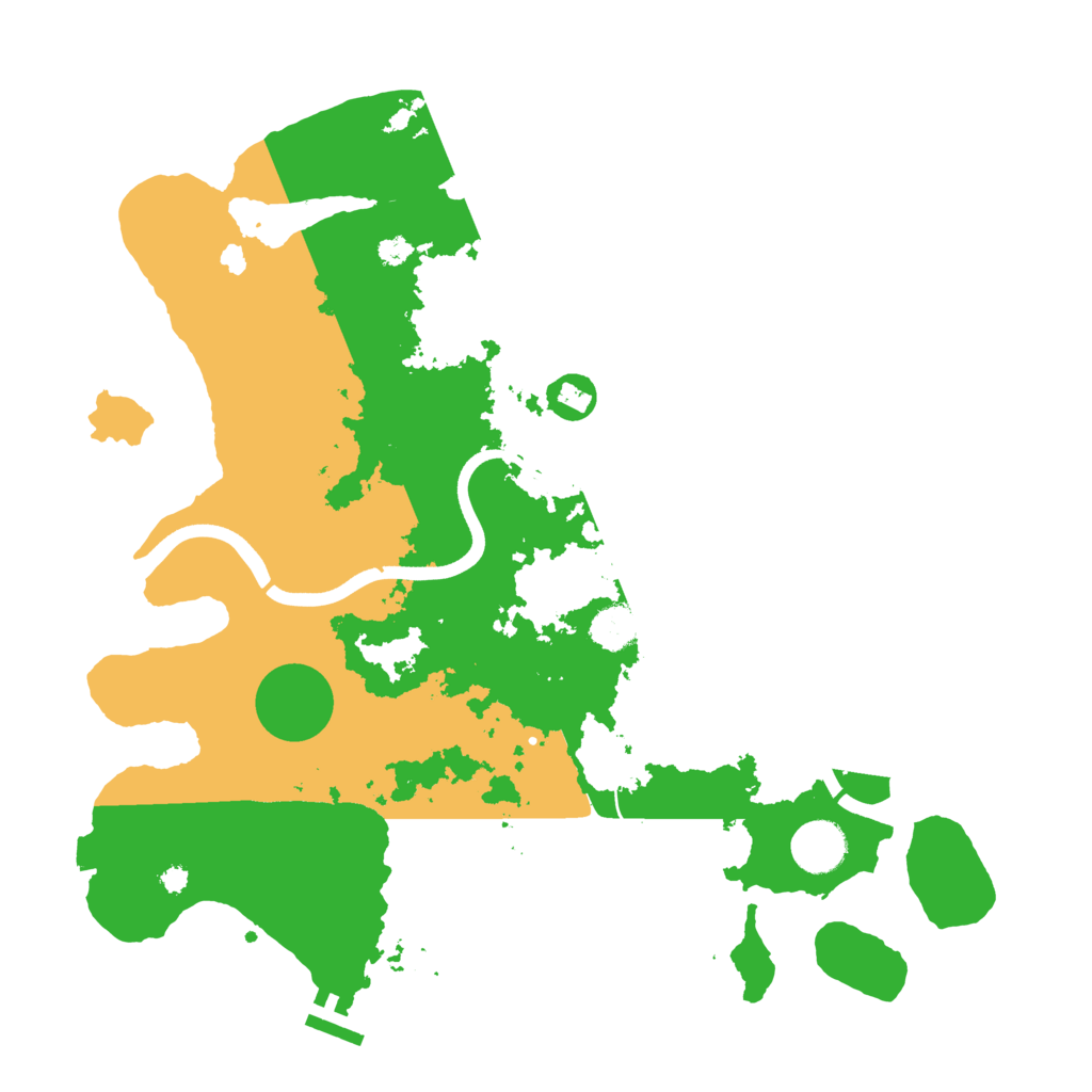 Biome Rust Map: Procedural Map, Size: 3700, Seed: 3761207