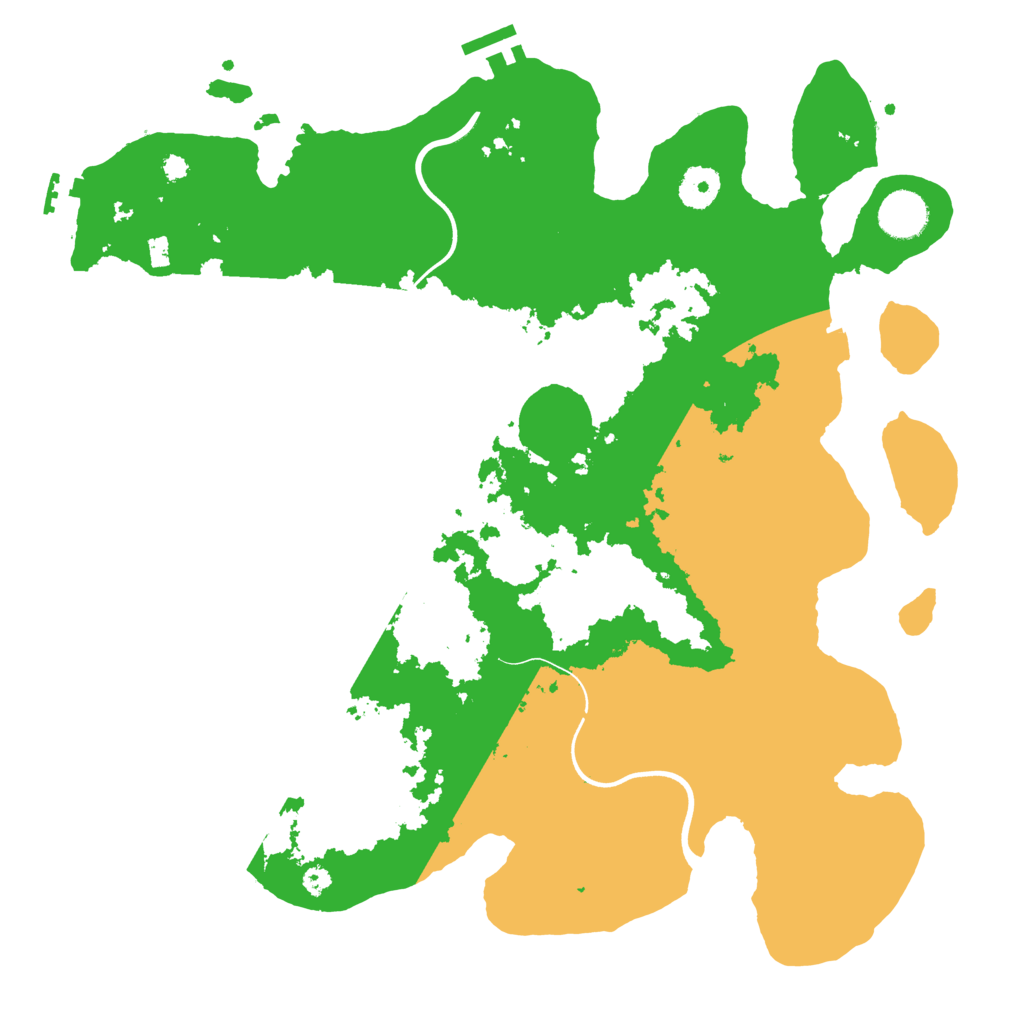 Biome Rust Map: Procedural Map, Size: 3700, Seed: 336413