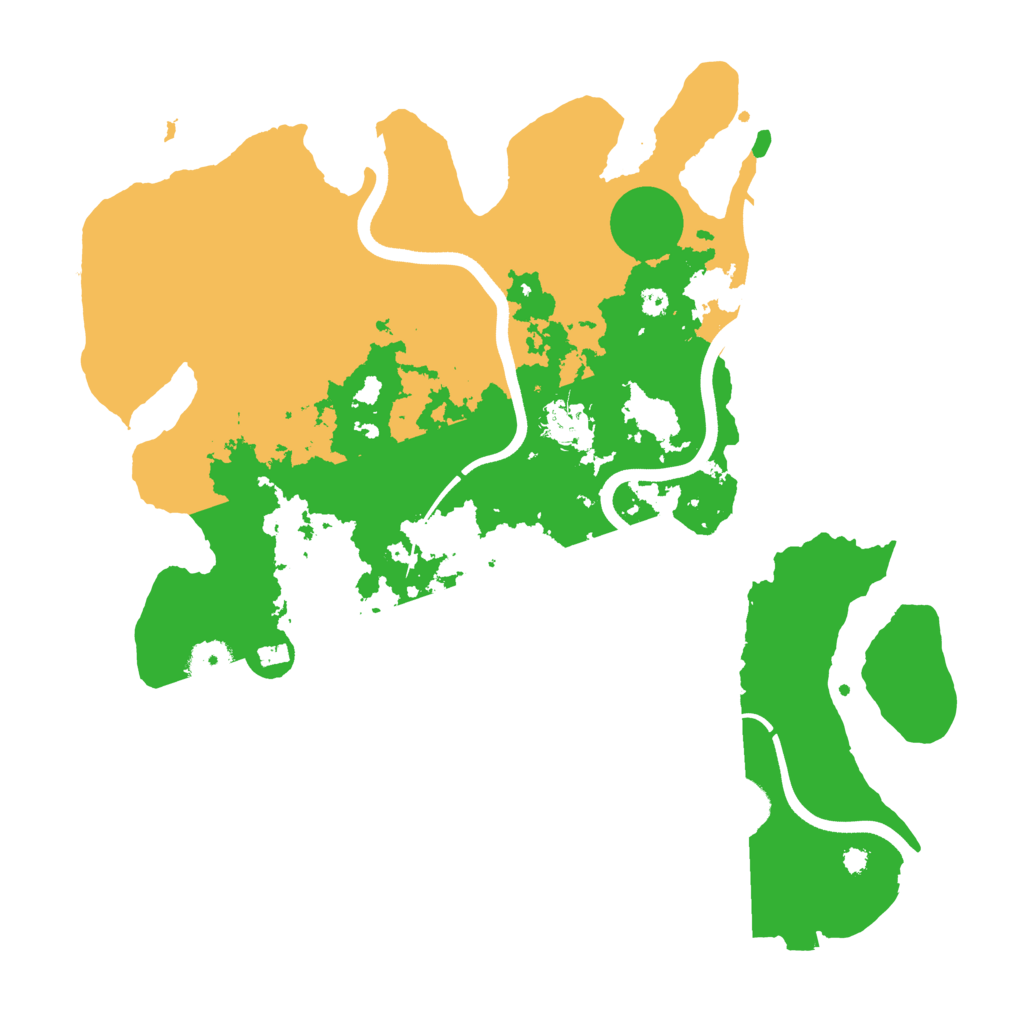 Biome Rust Map: Procedural Map, Size: 3700, Seed: 7559