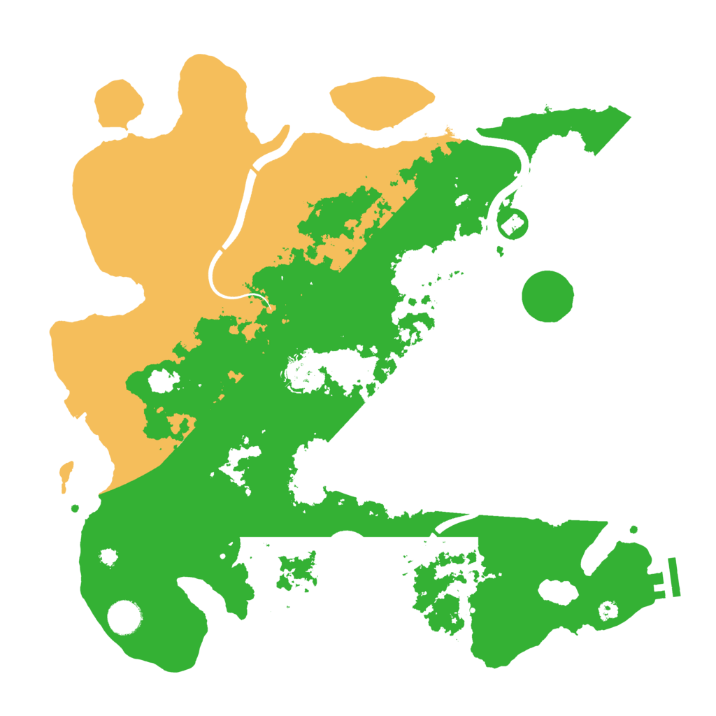 Biome Rust Map: Procedural Map, Size: 3700, Seed: 4464151