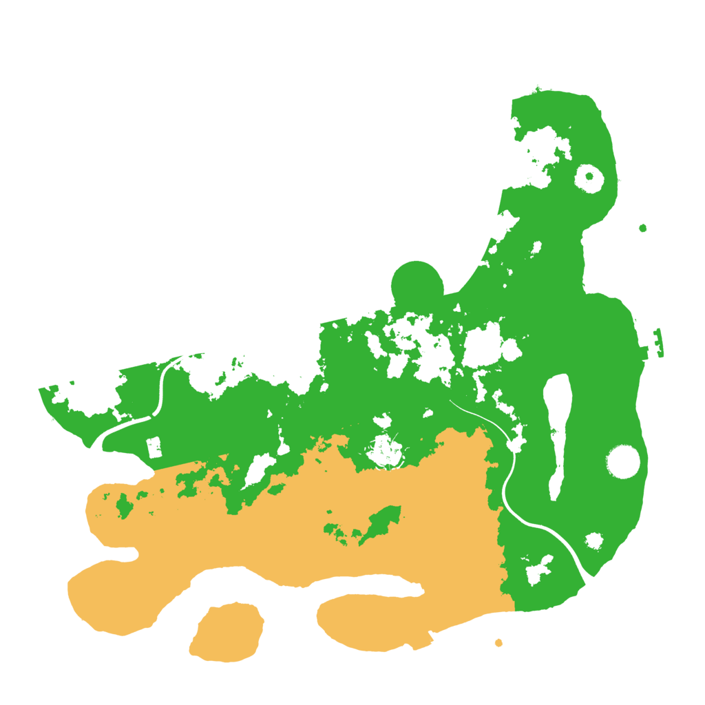 Biome Rust Map: Procedural Map, Size: 3700, Seed: 3784391