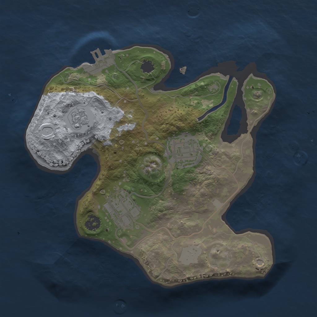 Rust Map: Procedural Map, Size: 2100, Seed: 3872, 7 Monuments