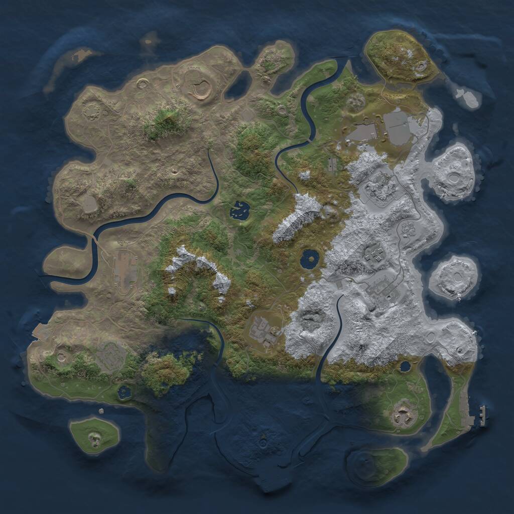 Rust Map: Procedural Map, Size: 3950, Seed: 1526043573, 16 Monuments