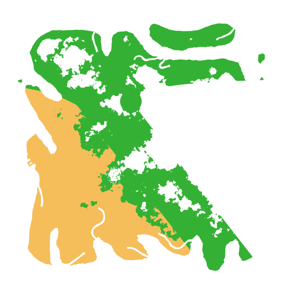 Biome Rust Map: Procedural Map, Size: 3700, Seed: 4738958