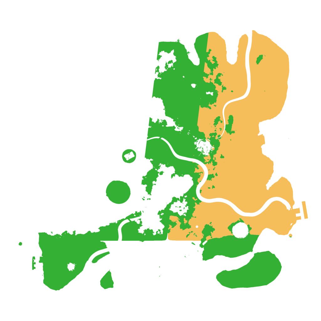 Biome Rust Map: Procedural Map, Size: 3700, Seed: 488222