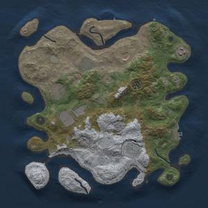 Thumbnail Rust Map: Procedural Map, Size: 3500, Seed: 304, 15 Monuments