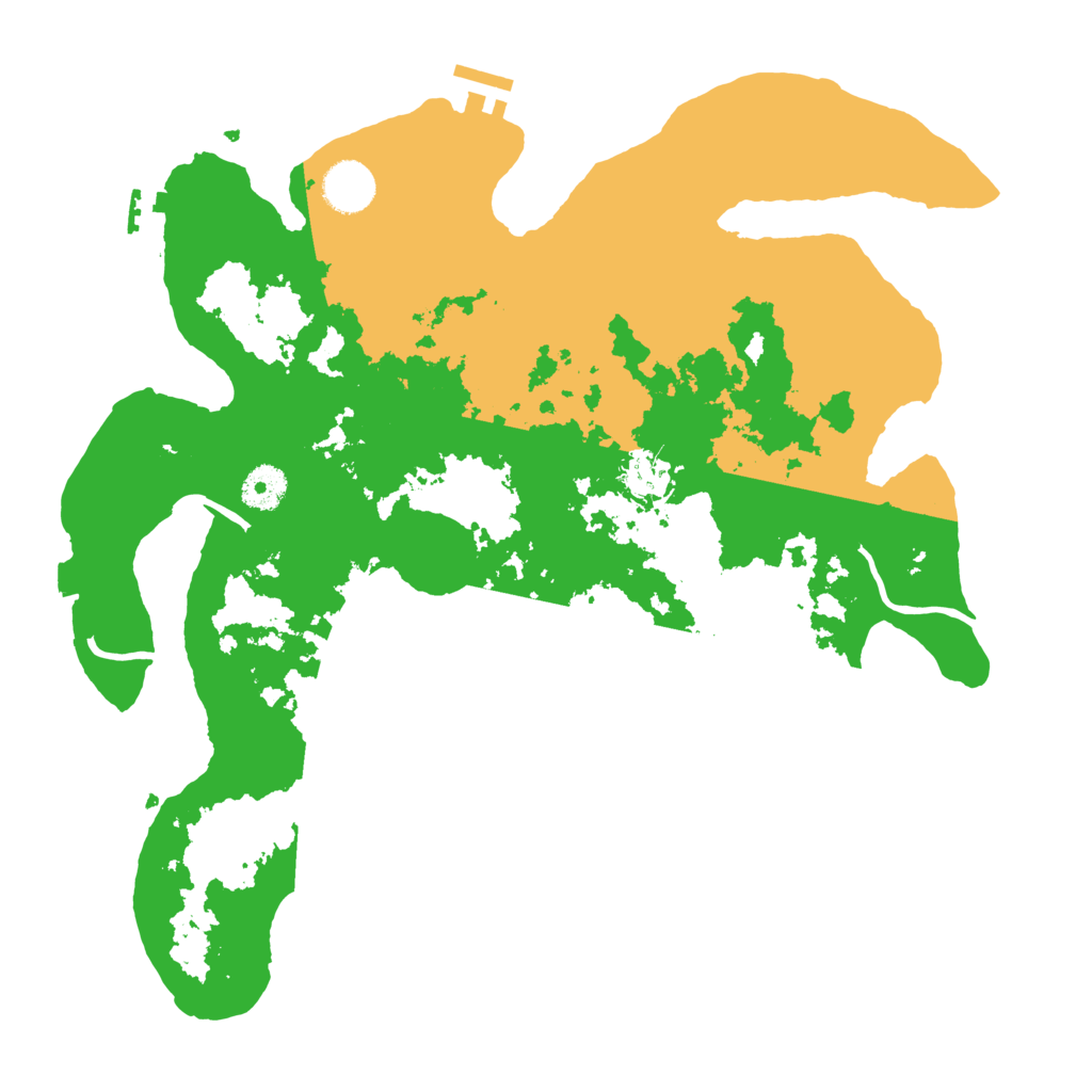 Biome Rust Map: Procedural Map, Size: 3700, Seed: 3203604