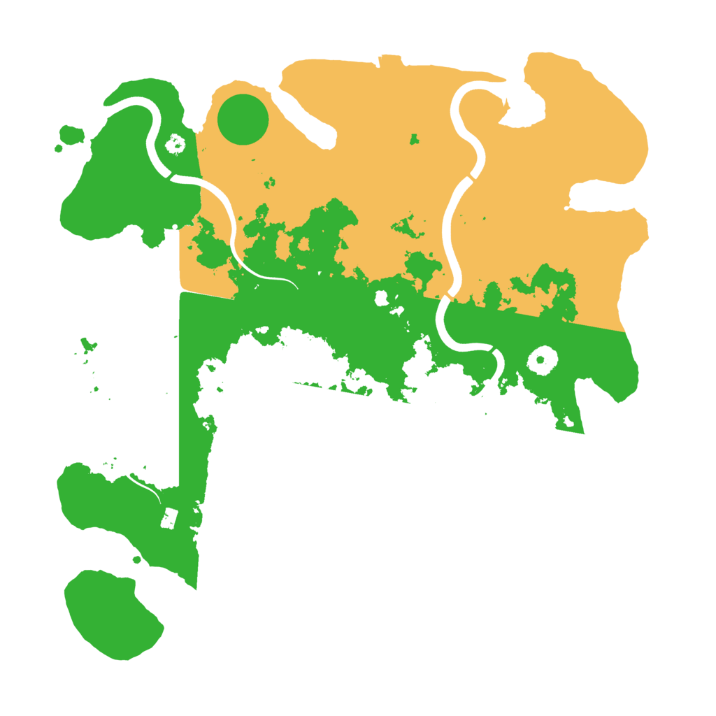 Biome Rust Map: Procedural Map, Size: 3700, Seed: 6283381