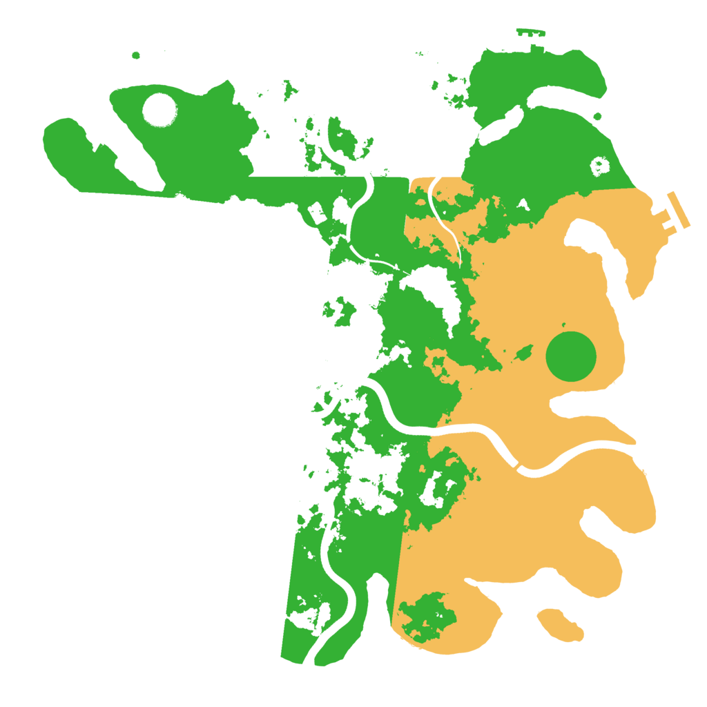 Biome Rust Map: Procedural Map, Size: 3700, Seed: 6094446