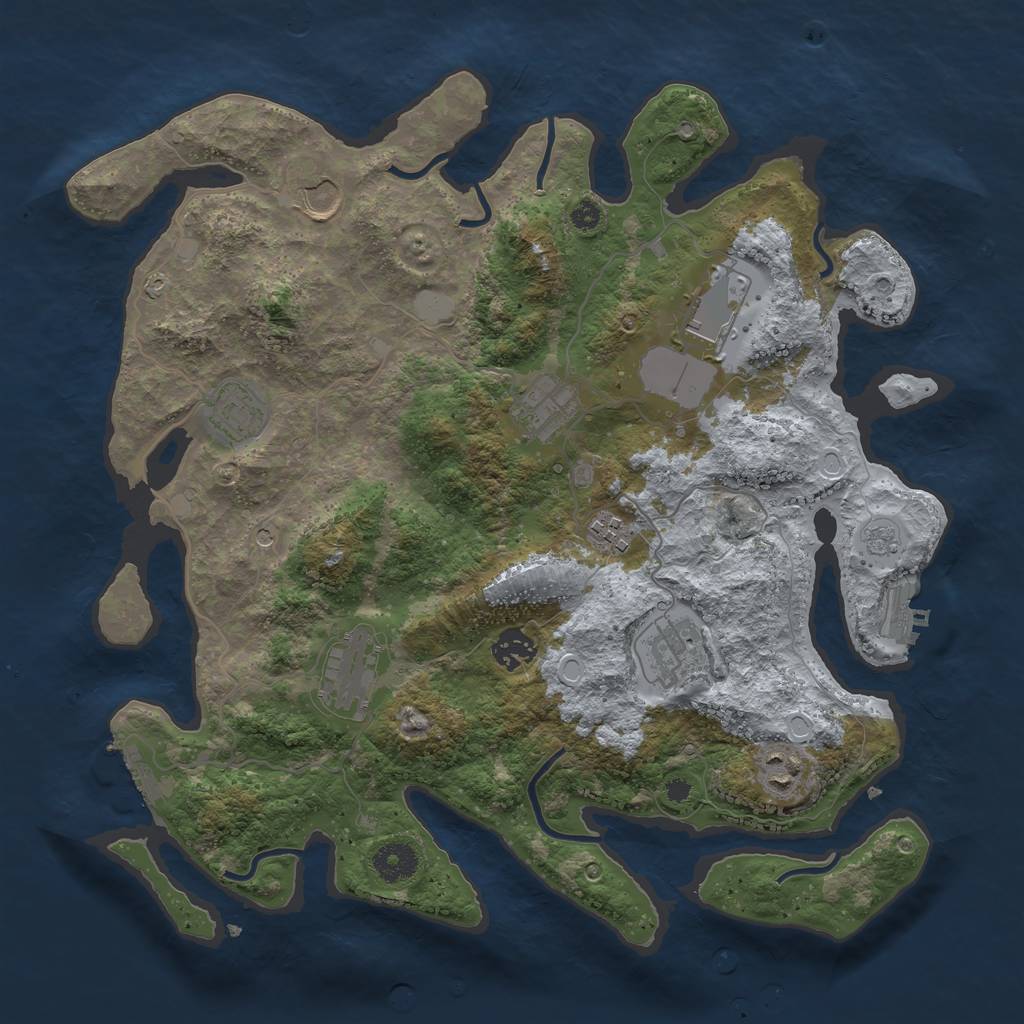 Rust Map: Procedural Map, Size: 3700, Seed: 5906324, 16 Monuments