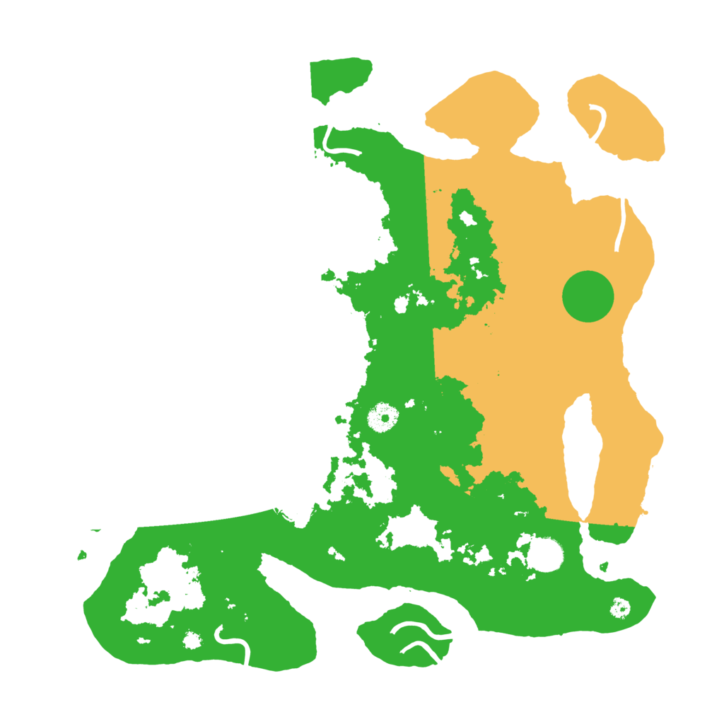 Biome Rust Map: Procedural Map, Size: 3700, Seed: 574954