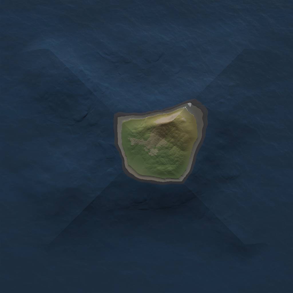 Rust Map: Barren, Size: 1000, Seed: 745, 2 Monuments