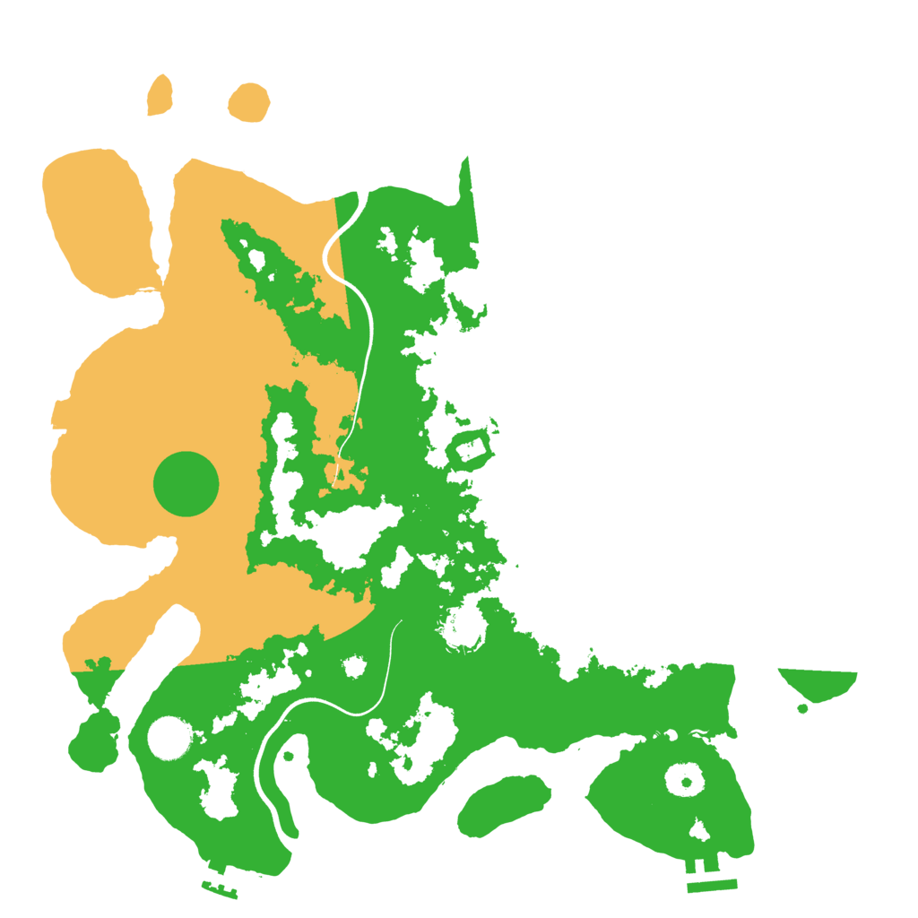 Biome Rust Map: Procedural Map, Size: 3700, Seed: 2353342