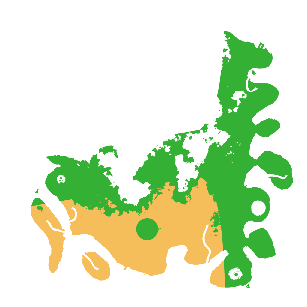 Biome Rust Map: Procedural Map, Size: 3700, Seed: 5526085