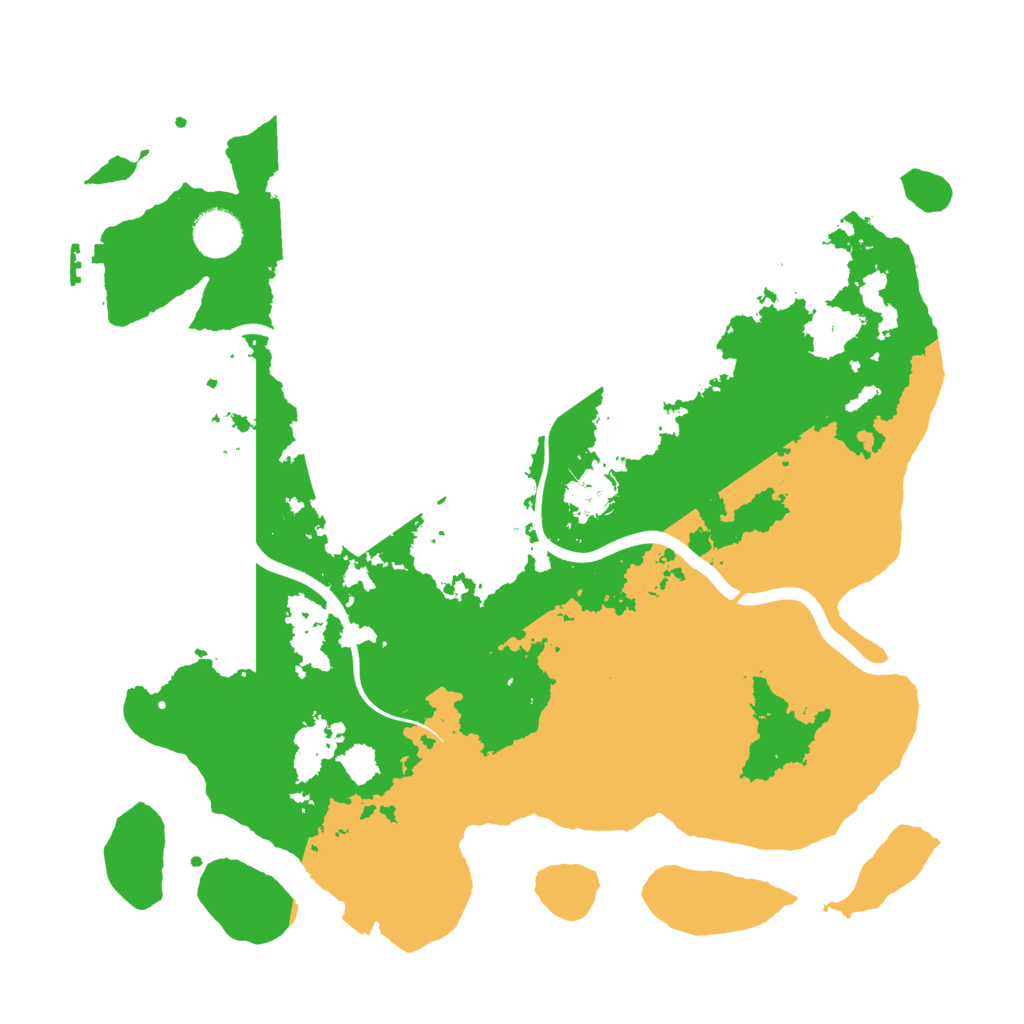 Biome Rust Map: Procedural Map, Size: 3700, Seed: 6233525