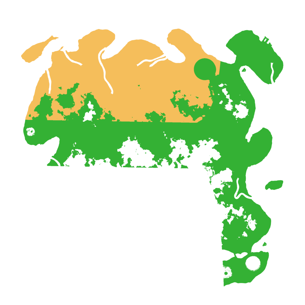 Biome Rust Map: Procedural Map, Size: 3700, Seed: 6279005