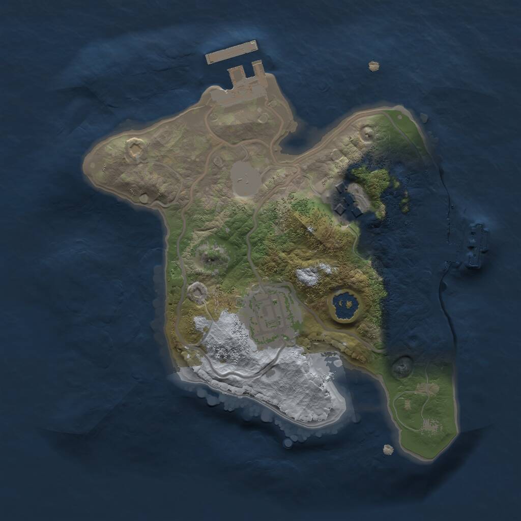 Rust Map: Procedural Map, Size: 2000, Seed: 548693547, 5 Monuments