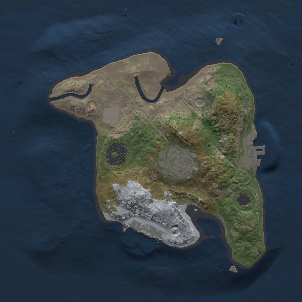 Rust Map: Procedural Map, Size: 2000, Seed: 548693547, 7 Monuments