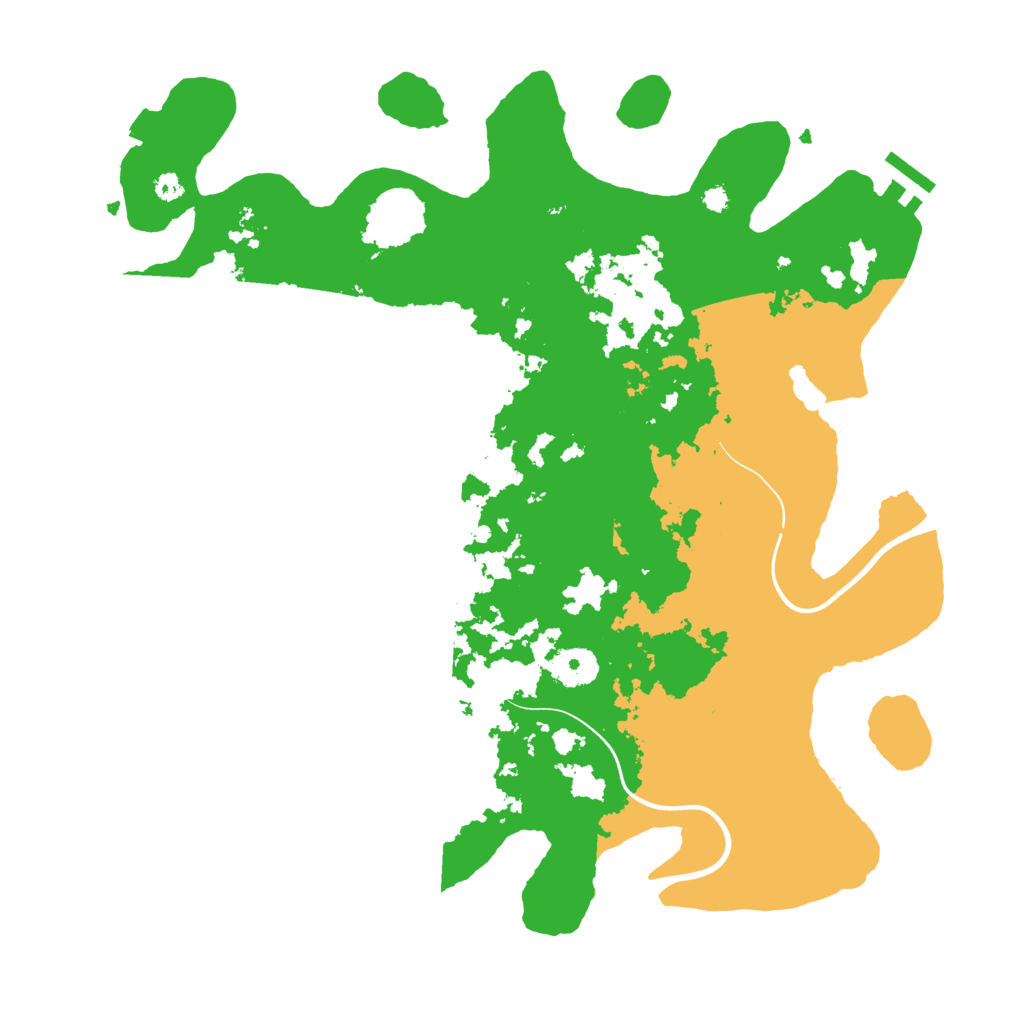 Biome Rust Map: Procedural Map, Size: 3700, Seed: 1201528