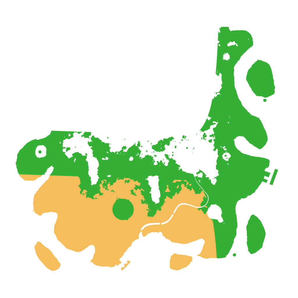 Biome Rust Map: Procedural Map, Size: 3700, Seed: 4354946