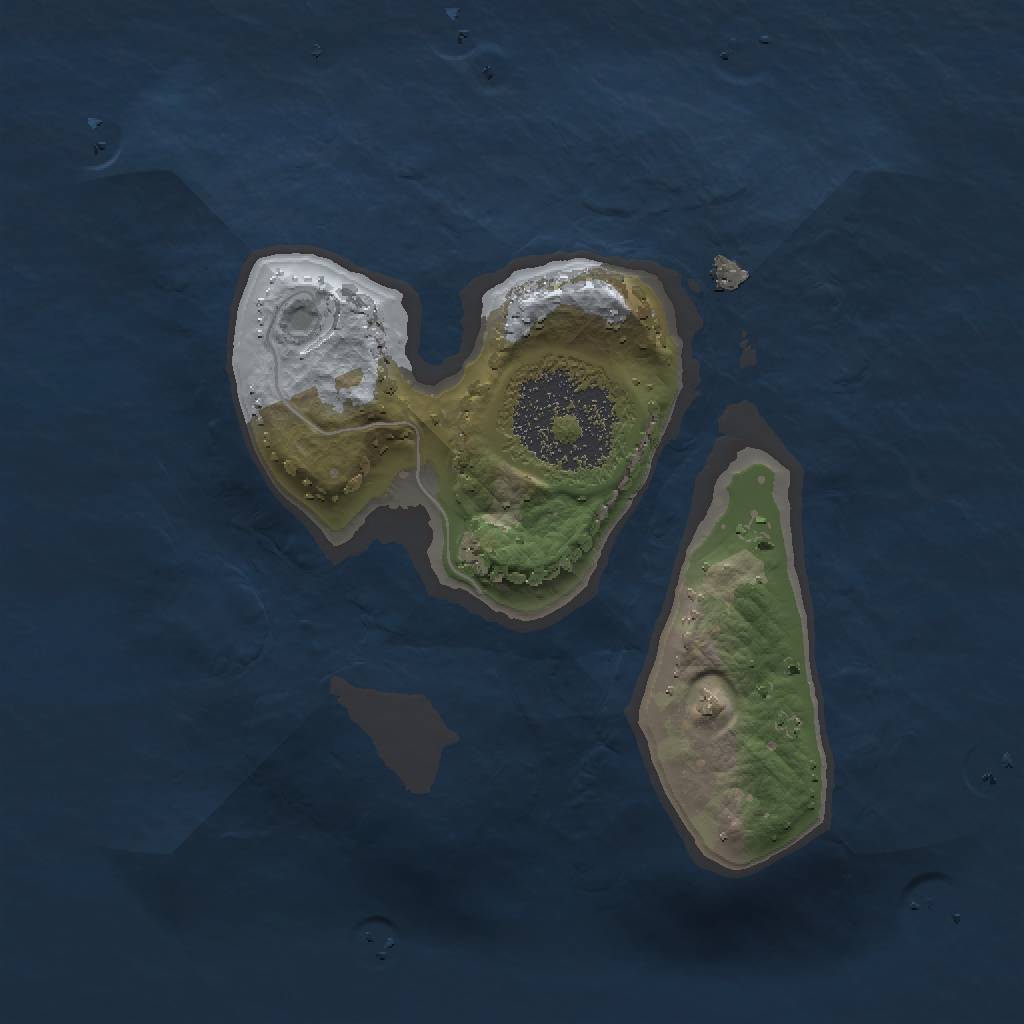 Rust Map: Procedural Map, Size: 1500, Seed: 51516, 3 Monuments